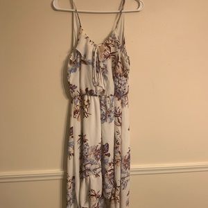White Floral High-Low Dress